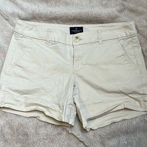 American Eagle Midi Khaki Shorts